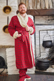 Red Tartan Fleece Lined Flannel Nightrobe