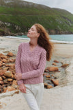 Ladies V-Neck Sweater - Pink