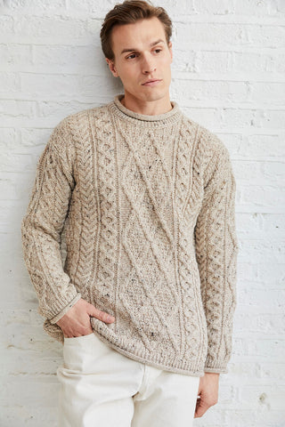 Roll Neck Heritage Aran Crew