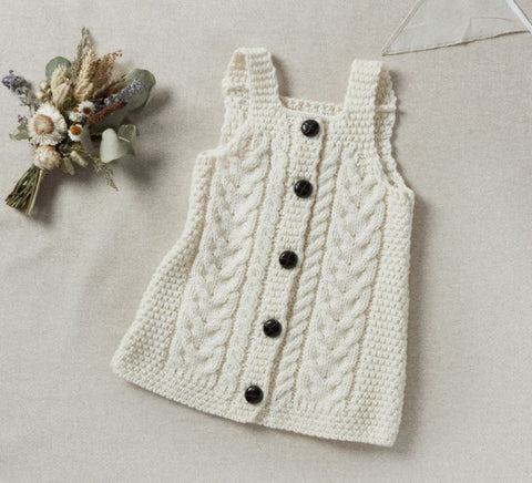 Baby Dress with Aran Buttons
