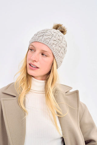 Fur Bobble Hat (3 Colors)