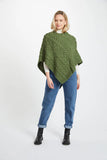 V-Neck Poncho - Meadow Green