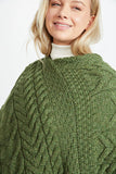V-Neck Poncho - Meadow Green