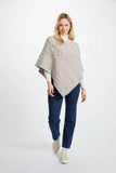 V-Neck Poncho - Toast