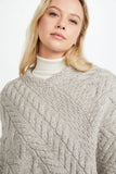 V-Neck Poncho - Red
