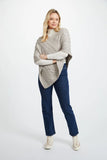 V-Neck Poncho - Red