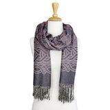 Celtic Knot Scarf - Grey & Pink