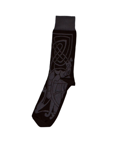 Gents Book Of Kells Black/ Grey Celtic Socks