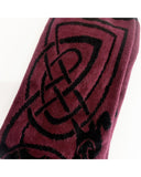Gents Book Of Kells Black/ Burgundy Celtic Socks