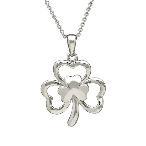 Double Shamrock Pendant