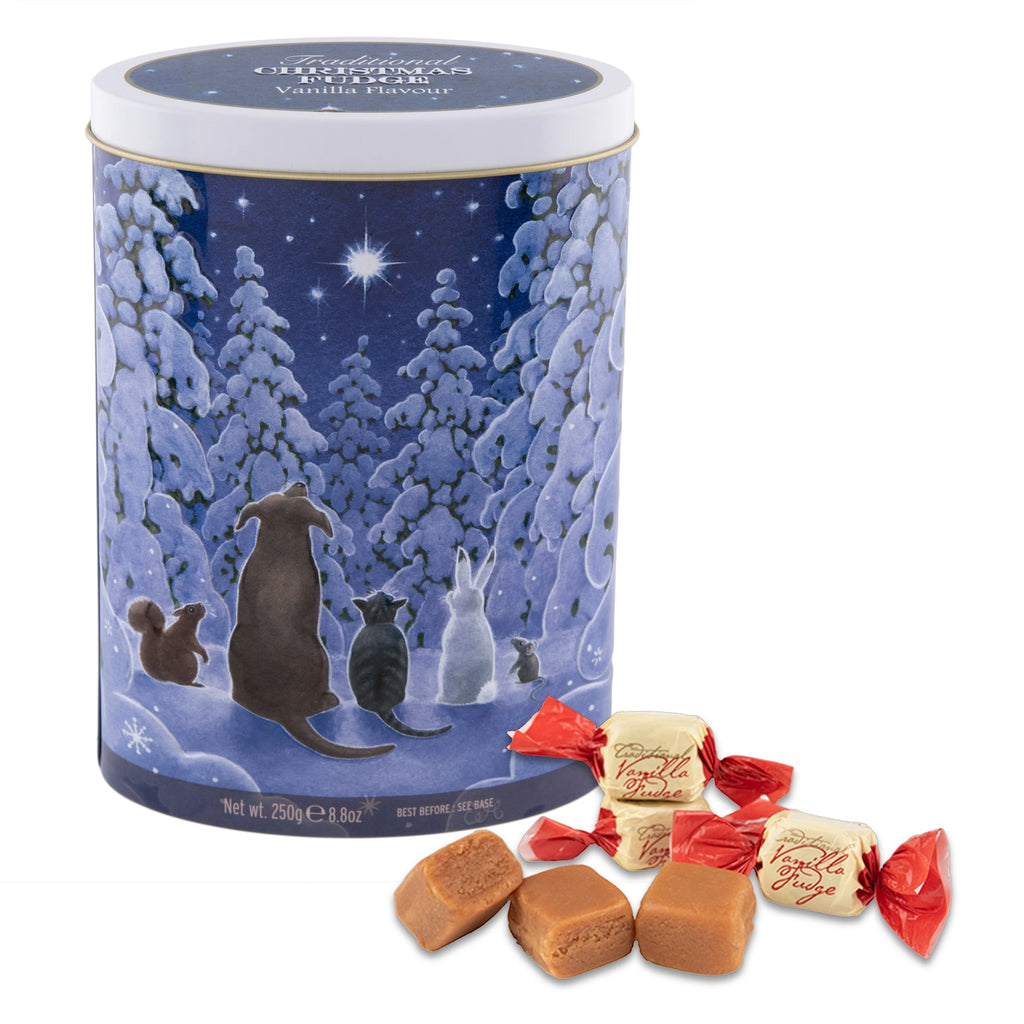 Christmas Star Gazers Vanilla Fudge Tin