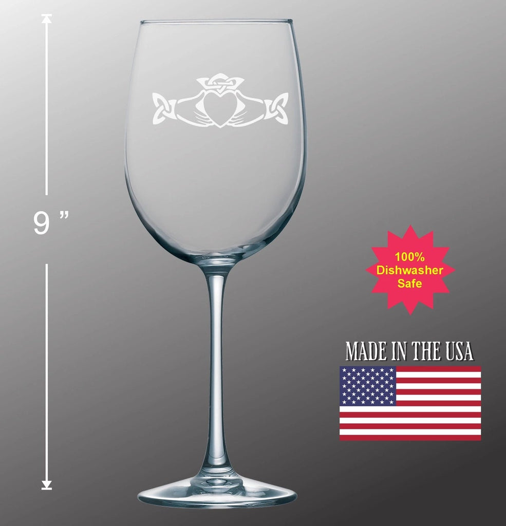Claddagh Wine Glass