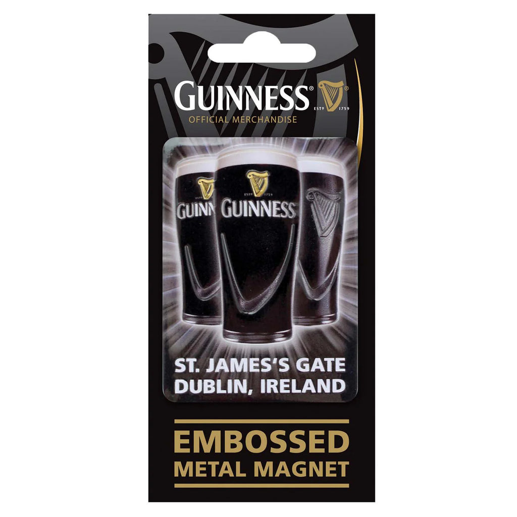 Guinness Pints Metal Embossed Magnet