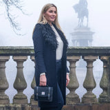 Harris Tweed Mini Messenger Bag - Charcoal