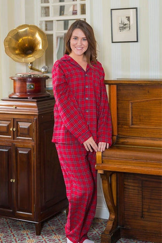 Red Tartan Flannel Pajamas