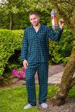 Green & Navy Flannel Pajamas
