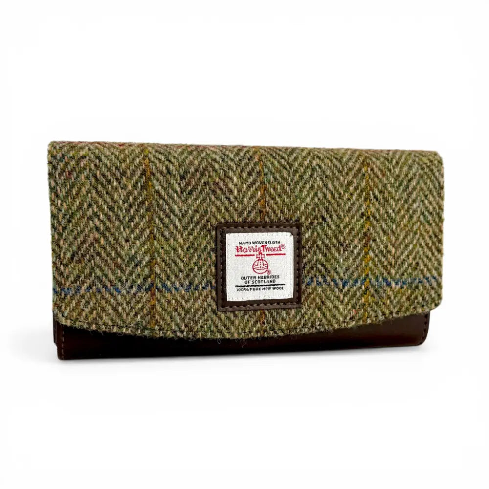 Harris Tweed Envelope Wallet - Country Green