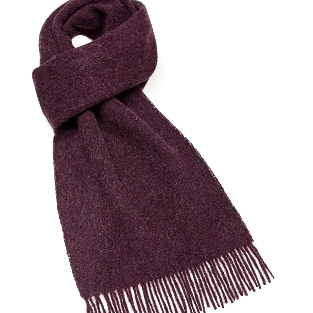 Luxury Burgundy Merino Lambswool Scarf