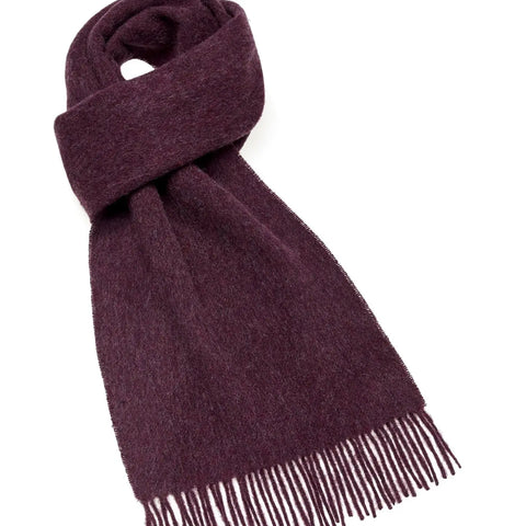 Luxury Burgundy Merino Lambswool Scarf