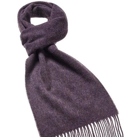 Luxury Plain Purple Heather Scarf
