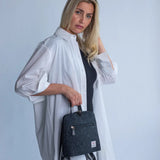 Harris Tweed Mini Backpack - Charcoal