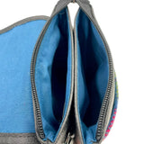 Harris Tweed Mini Cross Body Bag - Blue Check