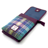 Harris Tweed Mini Cross Body Bag - Green/Purple Plaid