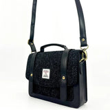 Harris Tweed Mini Messenger Bag - Charcoal
