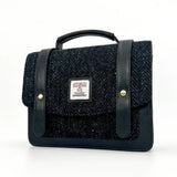 Harris Tweed Mini Messenger Bag - Charcoal