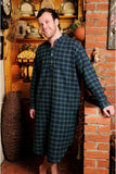 Green & Navy Flannel Nightshirt