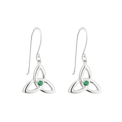 Crystal Trinity Knot Earrings