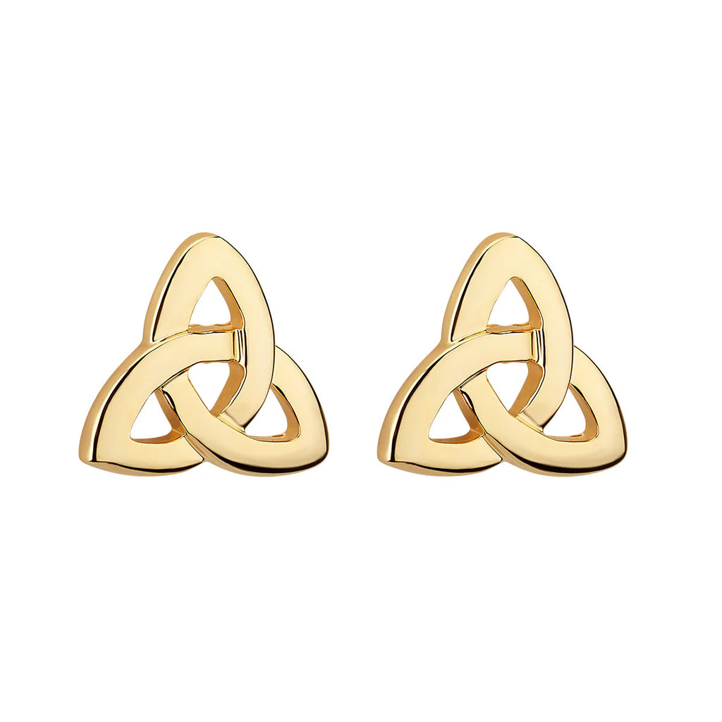 Gold Plated Trinity Knot Stud Earrings