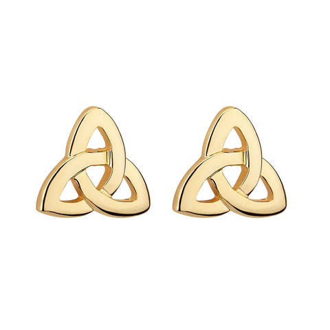 Gold Plated Trinity Knot Stud Earrings
