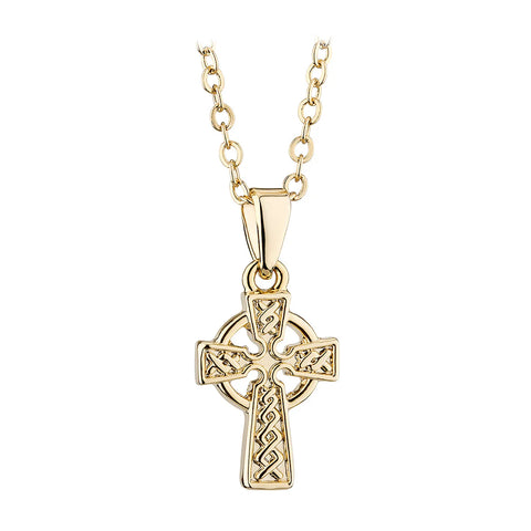 Gold Plated Small Celtic Cross Pendant
