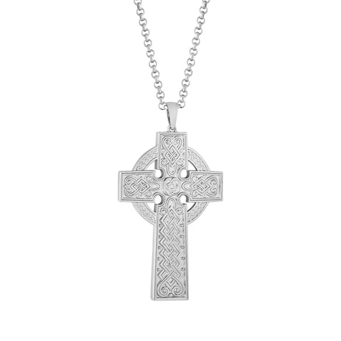 Sterling Silver Large Celtic Cross Pendant
