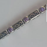 Celtic Knot Stone Set Tennis Bracelet - 4 Stone options