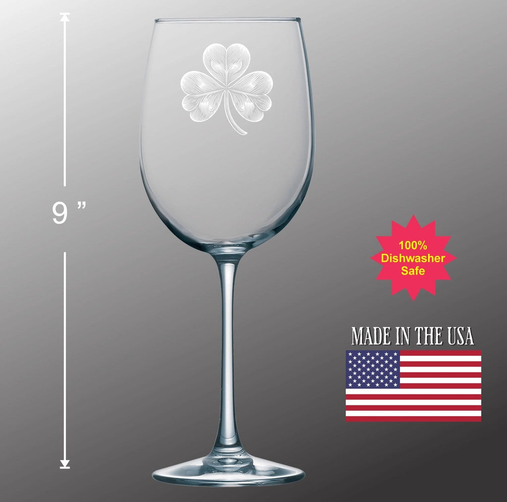 Shamrock Wine Glass