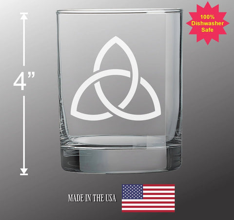 Trinity Knot Rocks Glass