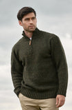 Kilcar Half Zip Sweater - Forest Green