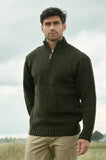 Kilcar Half Zip Sweater - Forest Green