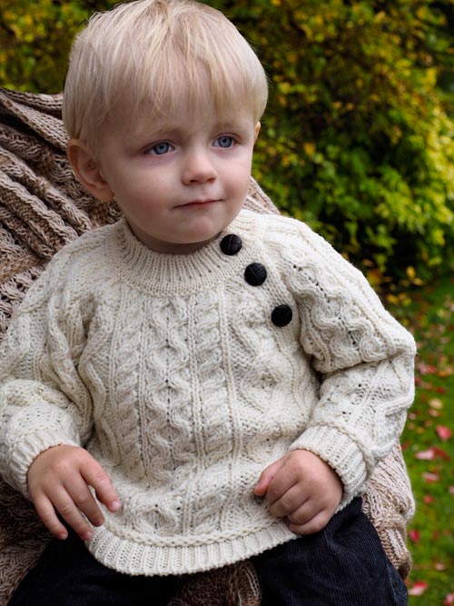 Baby Crew Neck Side Button Sweater