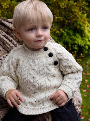 Baby Crew Neck Side Button Sweater