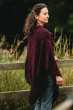 Scottish Shetland Wool Barra Cape - Bramble