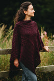 Scottish Shetland Wool Barra Cape - Bramble