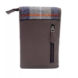 Harris Tweed Mini Cross Body Bag - Blue/Brown Check