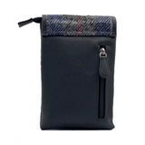 Harris Tweed Mini Cross Body Bag - Blue Check