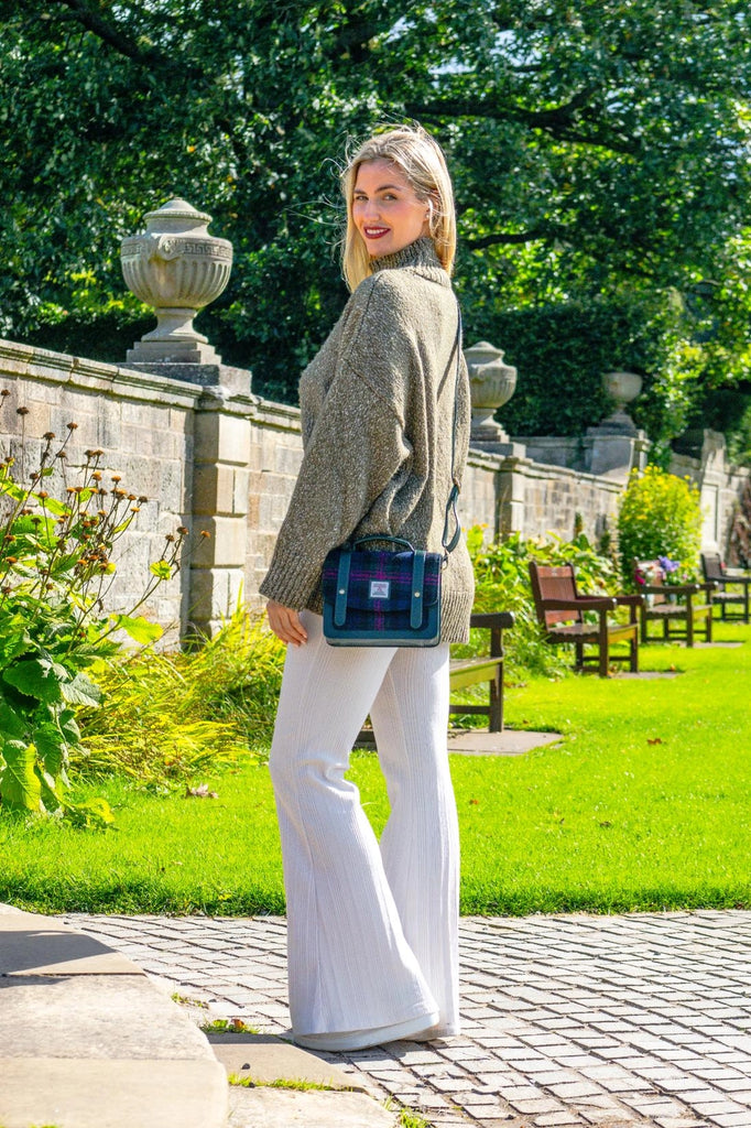 Harris Tweed Mini Messenger Bag - Baird Check