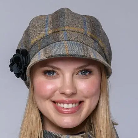Newsboy Hat - Beige Plaid