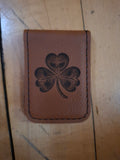 Shamrock Leatherette Money Clip - 2 Colors Available