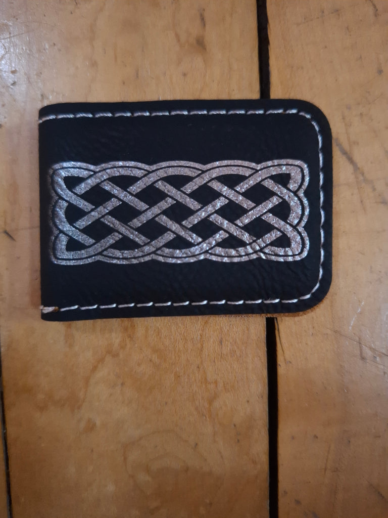 Celtic Knot Leatherette Money Clip - 2 Colors Available